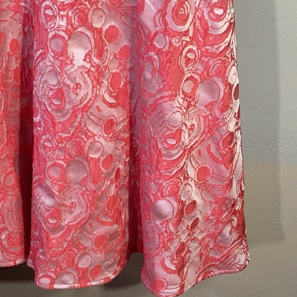 NWT Rickie Freeman Teri Jon Jacquard Sleeveless Tea Length Dress Woman’s Size 14 - Picture 8 of 16